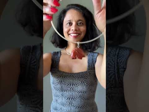 Red Jasper Necklace Guardian Bear Silver Choker video
