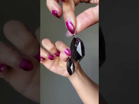 Garnet Pendant Hexagon of Health Red Crystal Silver video