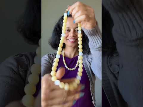 Yellow Calcite Necklace Intense Feelings White video