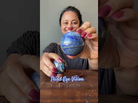 video on denim lapis sphere