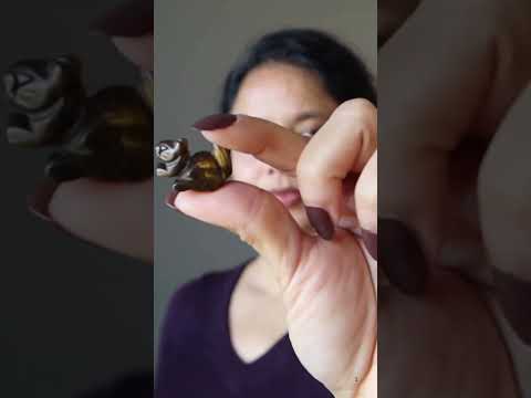 Tigers Eye Squirrel 1" Miniature Animal Wealthy Playful Fun video
