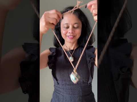 Azurite Necklace World Healer Tumbled Macrame video