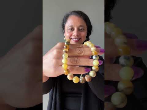 Opal Necklace Bright Yellow Beaded Confidence video