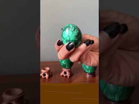 Malachite Egg Vivid Green Garden Spring Crystal video