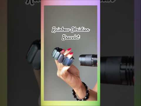 rainbow obsidian bracelet video