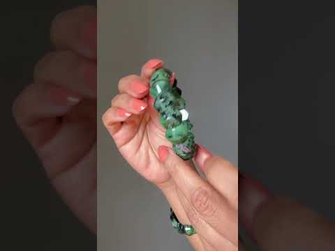 Ruby Zoisite Bracelet Delicious Arm Candy Crystal video