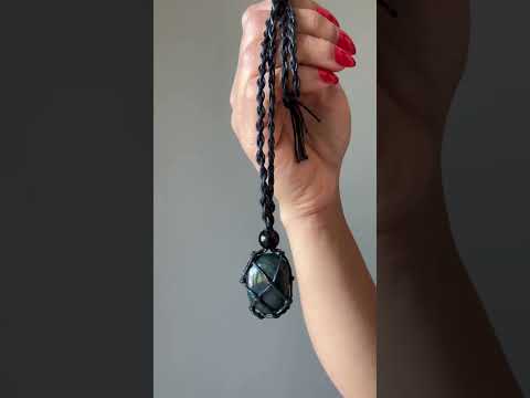 Bloodstone Necklace Courage Carrier Macrame video