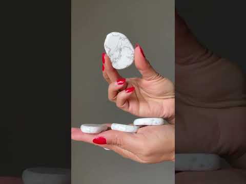 Howlite Pocket Stone Crystal Layout Slab video
