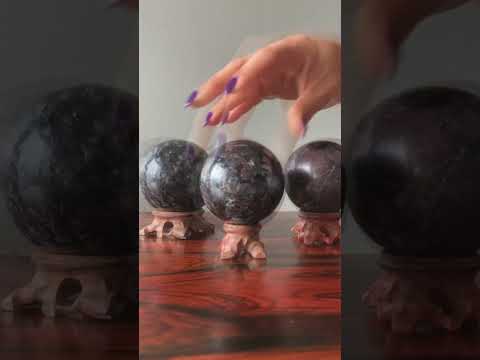 garnet arfvedsonite sphere video