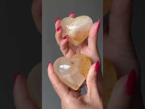 Golden Healer Heart Yellow Hematoid Quartz video