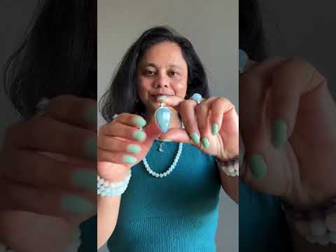 aquamarine and rainbow moonstone pendant video