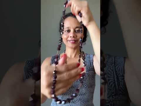 Garnet Necklace Lady in Red Faceted Gem Copper video