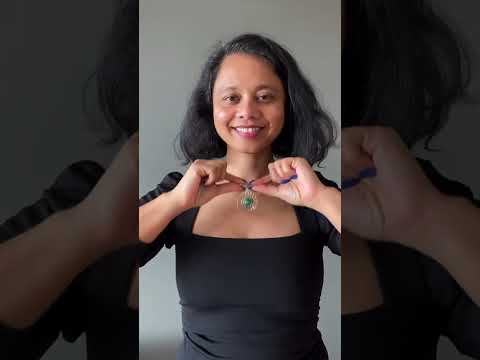 malachite flower pendant video