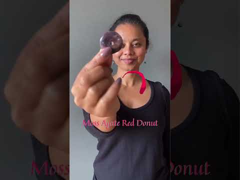 red moss agate donut stone video