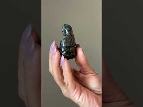 Green Jasper Praying Buddha Figurine video