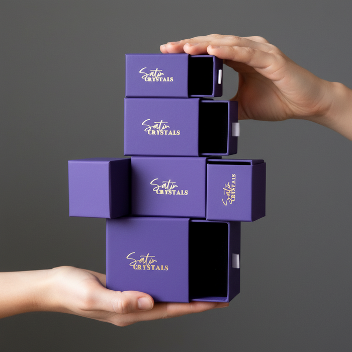 Satin Crystals Purple Gift Box Deluxe