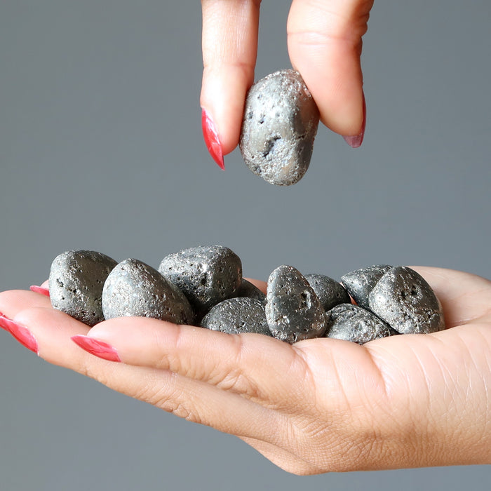 pyrite tumbled stones