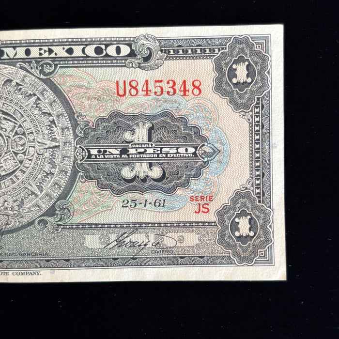 Vintage Banknote Lot Mexico 1, 100 Pesos Aztec Old Latin Revolution Currency