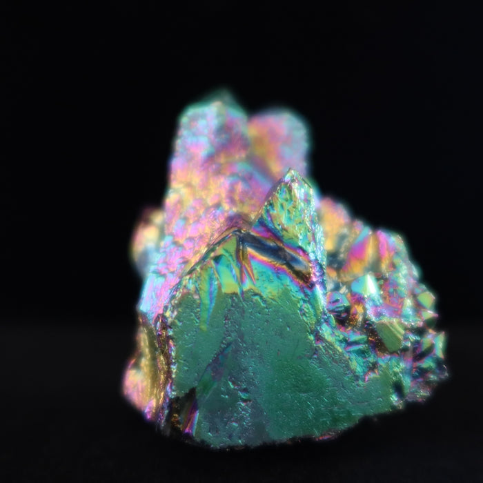 Aura Quartz Cluster Rainbow Titanium Crystal Charger 2.2 inch