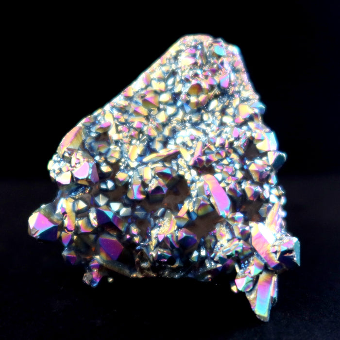 Aura Quartz Cluster Rainbow Titanium Crystal Charger 2.4 inch