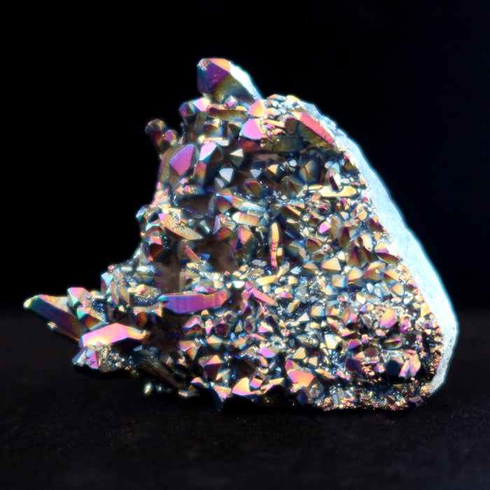 Aura Quartz Cluster Rainbow Titanium Crystal Charger 2.4 inch