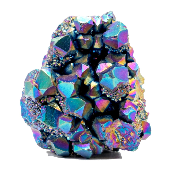 Aura Quartz Cluster Rainbow Titanium Crystal Charger 2.2 inch