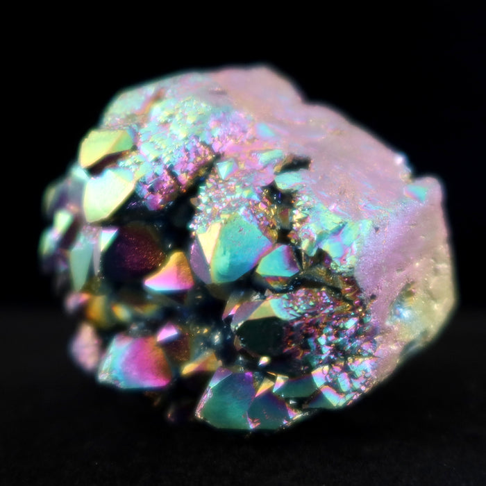 Aura Quartz Cluster Rainbow Titanium Crystal Charger 2.2 inch