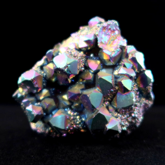 Aura Quartz Cluster Rainbow Titanium Crystal Charger 2.2 inch