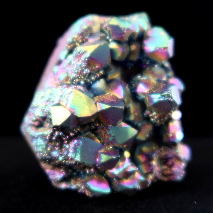 Aura Quartz Cluster Rainbow Titanium Crystal Charger 2.2 inch