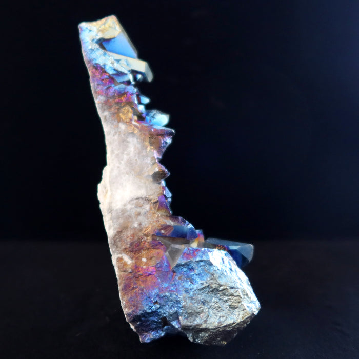 Aura Quartz Cluster Rainbow Titanium Crystal Charger 4.7 inch