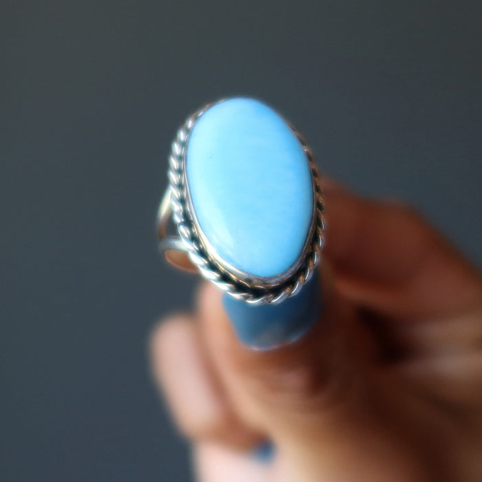 blue quartz ring
