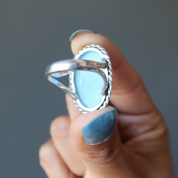blue quartz ring