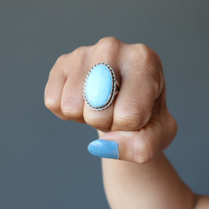 blue quartz ring