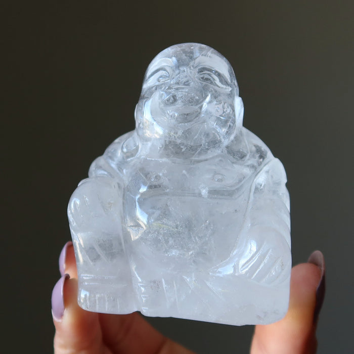 clear quartz buddha