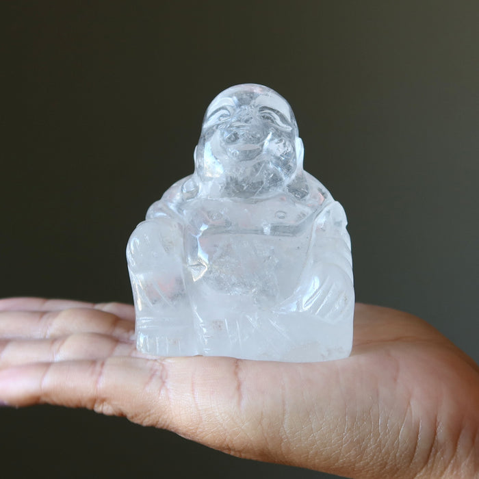 clear quartz buddha