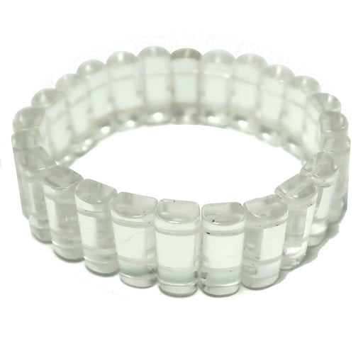 Clear Quartz bracelet on a white background