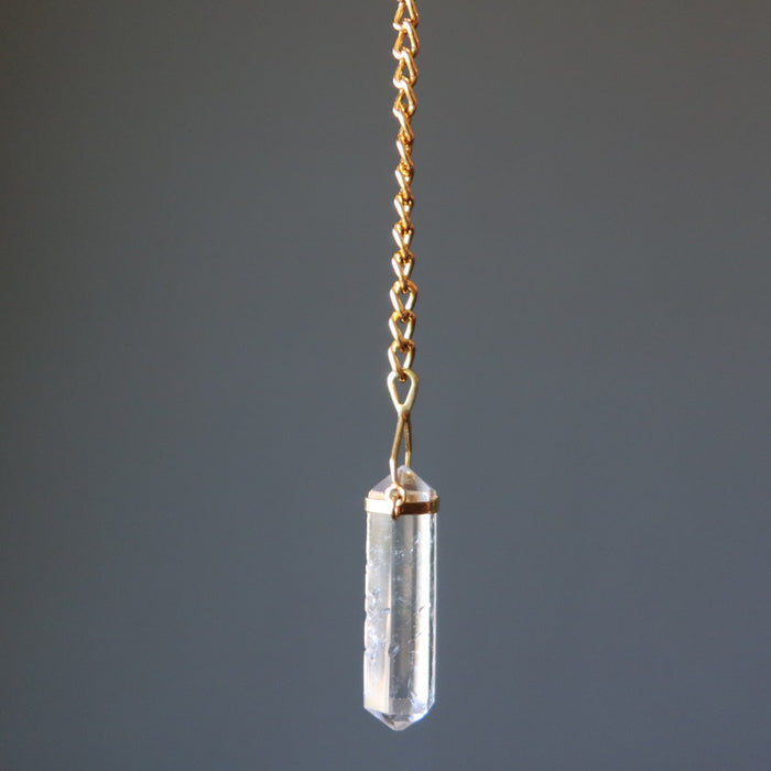 clear quartz necklace pendulum
