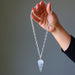 clear quartz pendulum necklace