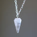 clear quartz pendulum necklace