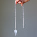 clear quartz pendulum necklace