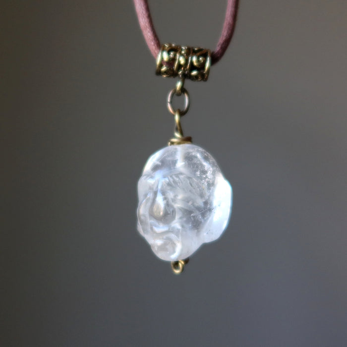 Clear Quartz Necklace Wise Man Crystal Adjustable