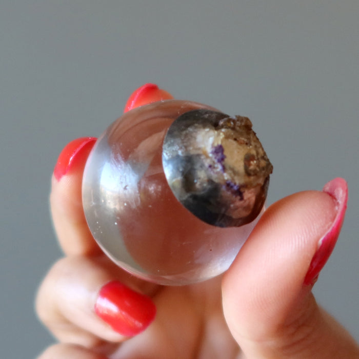 Clear Quartz Sphere Pair Mighty Metal Wounded Warrior