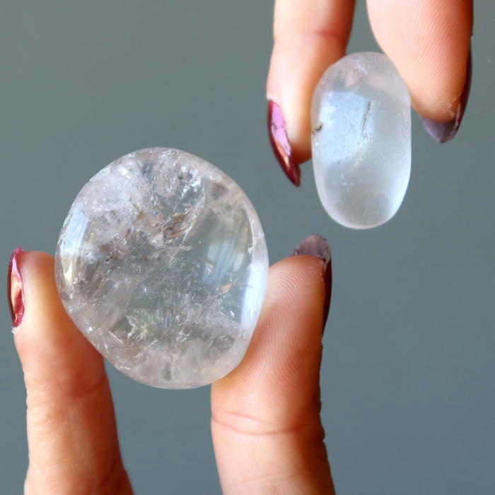 clear quartz tumbled stones