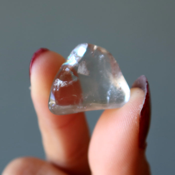 clear quartz tumbled stone