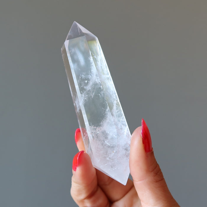 Clear Quartz Double Terminated Point Wand Wounded Warrior