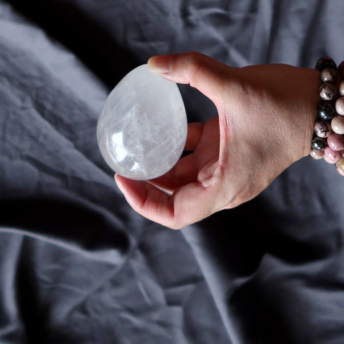 Cloud Quartz Egg Wounded Warrior White Stone