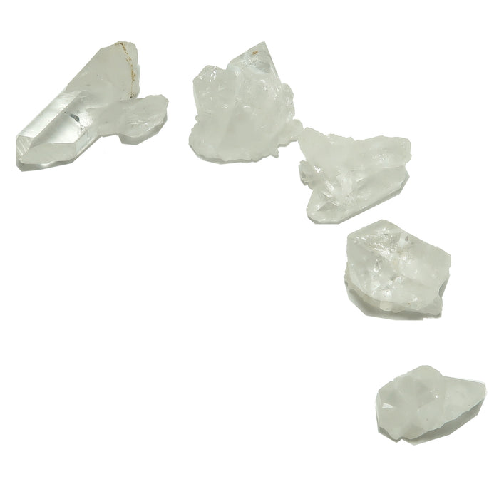 Clear Quartz Cluster Set of 5 Mini Mighty Master Healer Crystals
