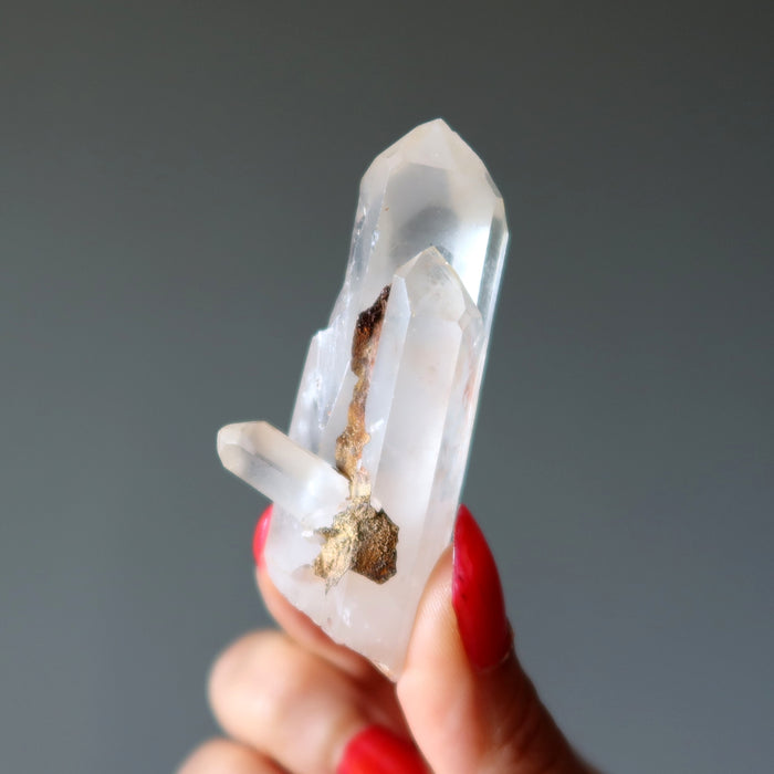 Clear Quartz Cluster Set of 3 Unique Natural Healing Crystals