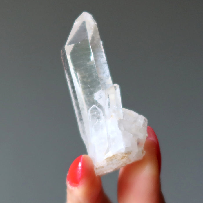 Clear Quartz Cluster Set of 3 Unique Natural Healing Crystals