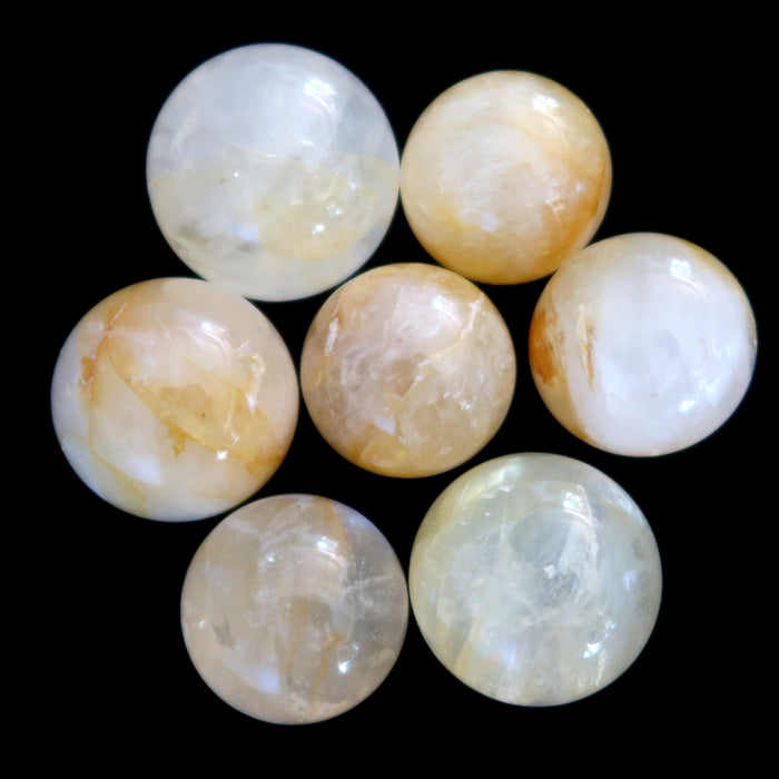 Golden Healer Quartz Sphere Bundle Hematoid Yellow Crystal Ball Lot of 7